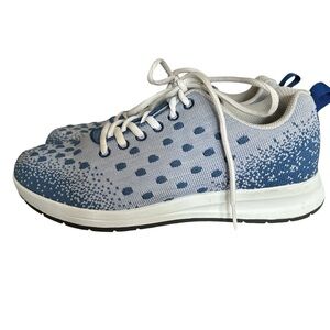 Revere Haiti Knit Lace Up Lightweight Sneakers in Blue Ocean Sky - Size 8W